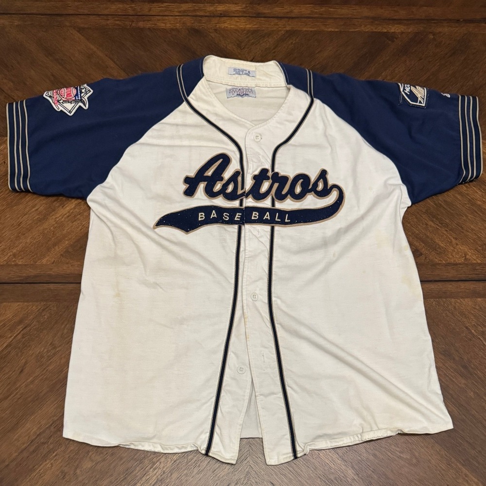 Vintage Style 1954 World Series‎ National League Baseball Jersey Navy Cream XL